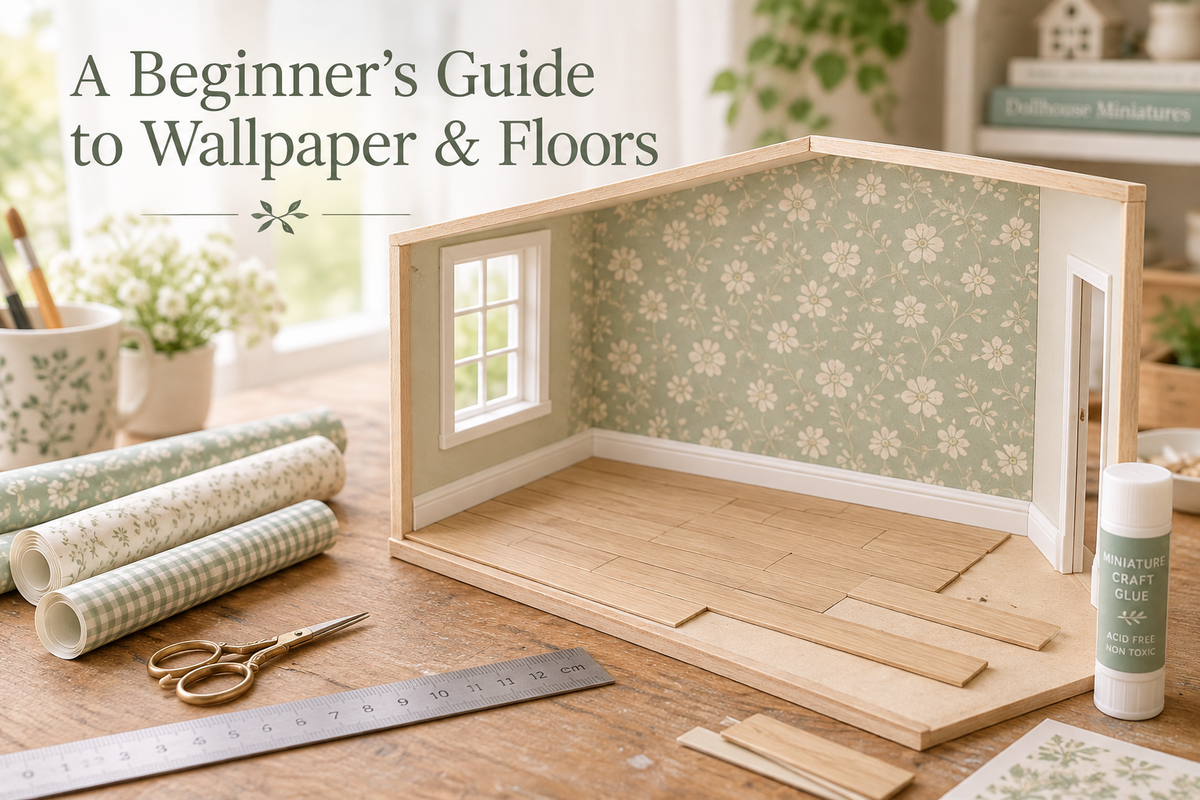 How to Wallpaper and Floor a Dollhouse Room: A Beginner's Guide