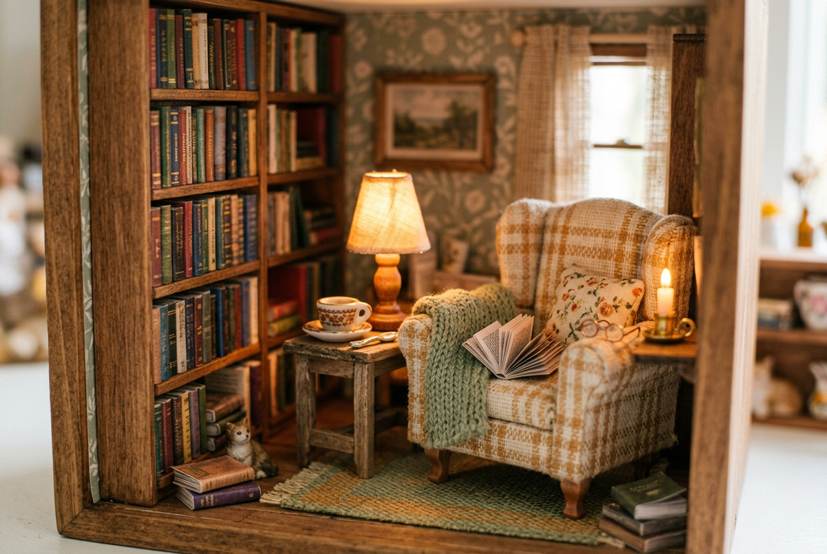 A Little Place to Unwind: Creating a Cosy Miniature Reading Nook