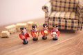 1:12 Scale Miniature Wood Toy Soldiers, Set of 4, 1 inch tall, DIY Dollhouse Supply