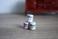 1:12 Scale Miniature Toilet Paper Rolls, Set of 3, 9/16 inch tall, DIY Dollhouse Supply