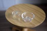 Miniature dolls house crystal cake stand Dollhouse Miniature Scallop Glass Cupcake & Pie Plate Stand (not include the cake) - (A24)