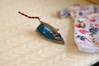 1:12 Scale Miniature Clothes Iron with Cord, 1 inch tall, DIY Dollhouse Supply (teal)