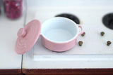 Dollhouse Supplies Metal Cooking Pot  dolls house 1 12 miniature Metal Cooking Pot (pink) - A033