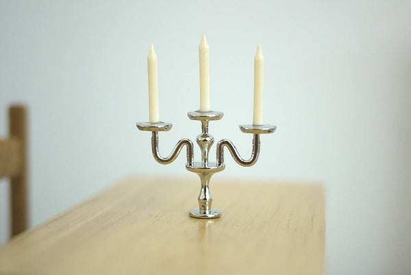 1:12 Dollhouse Miniature Dining Candle Light Holder - C082