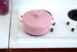 Dollhouse Supplies Metal Cooking Pot  dolls house 1 12 miniature Metal Cooking Pot (pink) - A033