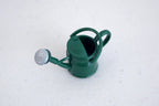 1:12 Scale Miniature Metal Watering Can with Spray Nozzle, 1 inch tall, DIY Dollhouse Supply (dark green)