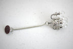 1:12 Scale Miniature Metal Chandelier, 4 Arms, 3-9/16 inch long, DIY Dollhouse Supply (silver) (non-electric)