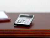 Miniature Dollhouse Supplies 1:12 scale calculator (metal) (silver) - G065