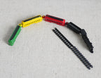 1:12 Scale Miniature Metal Toy Train, Engine with 3 Cars and 2 Track Pieces, 3-1/8 inch long, DIY Dollhouse Supply