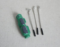 Dollhouse Miniature Sport Golf Club Set (Green) - E069