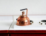 Dollhouse Supplies Miniature  Water Boiler Pot,  Metal Kettle, Water Boiler Pot - E098