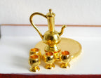 Dollhouse hollow ware dolls house 6-piece holloware teapot  1 12th scale miniature - F081