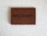 Dollhouse Supplies miniature small door rug carpet floor mat decoration 1 12 scale - D082