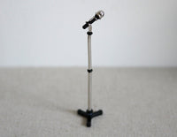 Dollhouse Miniature Microphone and Stand (Black) - C062