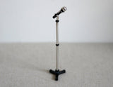 Dollhouse Miniature Microphone and Stand (Black) - C062