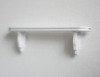 1:12 Scale Miniature Wood Wall Shelf with Scroll Brackets, 4 inch long, DIY Dollhouse Supply (white)