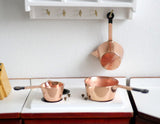 Dollhouse Supplies cooking pot cookware set dolls house 3-piece 1 12 miniature metal pots E040