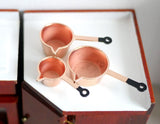 Dollhouse Supplies cooking pot cookware set dolls house 3-piece 1 12 miniature metal pots E040