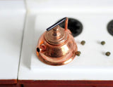 Dollhouse Supplies Miniature  Water Boiler Pot,  Metal Kettle, Water Boiler Pot - E098