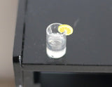1:12 scale Dollhouse miniature glass of lemon water miniature beverage fountain drink - E084