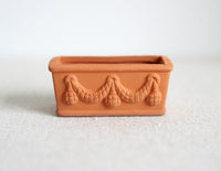 1:12 Dollhouse Miniature Clay Pottery Planter , clay flower pot , miniature rectangular planter - B091