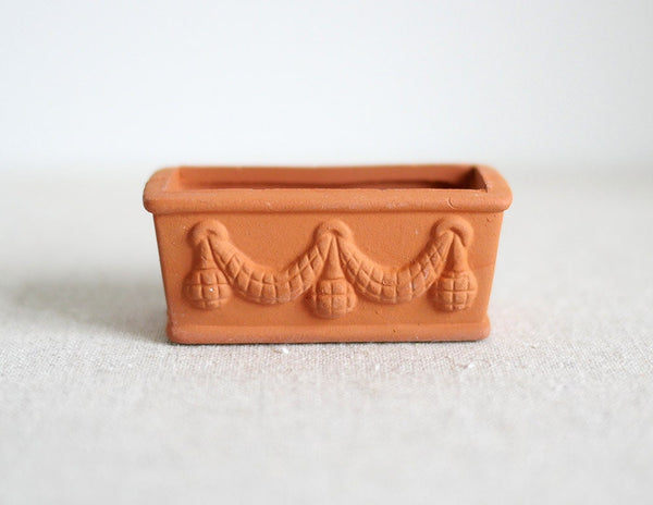 1:12 Dollhouse Miniature Clay Pottery Planter , clay flower pot , miniature rectangular planter - B091