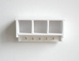 Dollhouse Supplies miniature 1:12 scale Kitchen Wood Wall Bracket White, Wall rack, wall shelf - D029