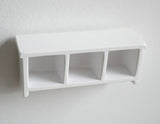 Dollhouse Supplies miniature 1:12 scale Kitchen Wood Wall Bracket White, Wall rack, wall shelf - D029