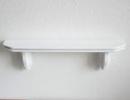 1:12 Scale Miniature Wood Wall Shelf with Scroll Brackets, 4 inch long, DIY Dollhouse Supply (white)