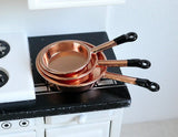 Dollhouse cooking pan cookware set dolls house 3-piece 1 12 miniature - E037