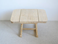 Dollhouse Unfinished Folding Table 1:12 Scale Miniature Wooden Picnic Table Dining Table