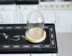 Miniatura in scala 1:12 campana in vetro su base rotonda in legno, alta 1-5/8 inch, accessori fai da te per casa delle bambole