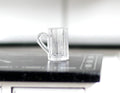 1:12 Scale Miniature Clear Glass Beer Mugs, Set of 2, 9/16 inch tall, DIY Dollhouse Supply