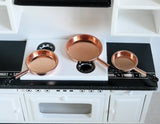 Dollhouse cooking pan cookware set dolls house 3-piece 1 12 miniature - E037