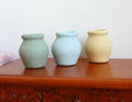 1:12 Scale Miniature Pastel Clay Vases, Set of 3, 7/8 inch tall, DIY Dollhouse Supply