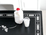 1:12 Dollhouse Supplies miniature glass of milk set of 2 - E016