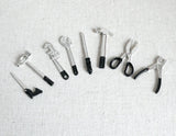 Dollhouse miniature tool set of 8 / 12 scale miniature - H032