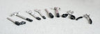 1:12 Scale Miniature Hand Tools, Set of 8, Hammer, Saw and Pliers, 1-1/8 inch long, DIY Dollhouse Supply (black and silver)