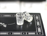 1:12 Dollhouse drinkware miniature drinking glasses set of 2 (plastic) - E056