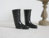 Dollhouse Supplies Miniature Black Rubber Boots Rain Boots 1:12 - B077