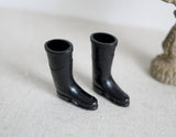 Dollhouse Supplies Miniature Black Rubber Boots Rain Boots 1:12 - B077