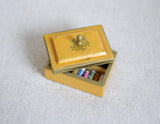 Dollhouse needlework box set dolls house stitching kit 1 12th scale miniature (beige) - C075