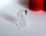 1:12 scale Dollhouse miniatures glass of Lime Soda with Ice miniature beverage fountain drink - E085