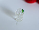 1:12 scale Dollhouse miniatures glass of Lime Soda with Ice miniature beverage fountain drink - E085