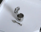 1:12 Dollhouse miniature kitchen sugar/salt container with spoon set of 2 - E042