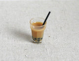 1:12 scale Dollhouse Supplies Miniature Glass of Bubble Tea - E084