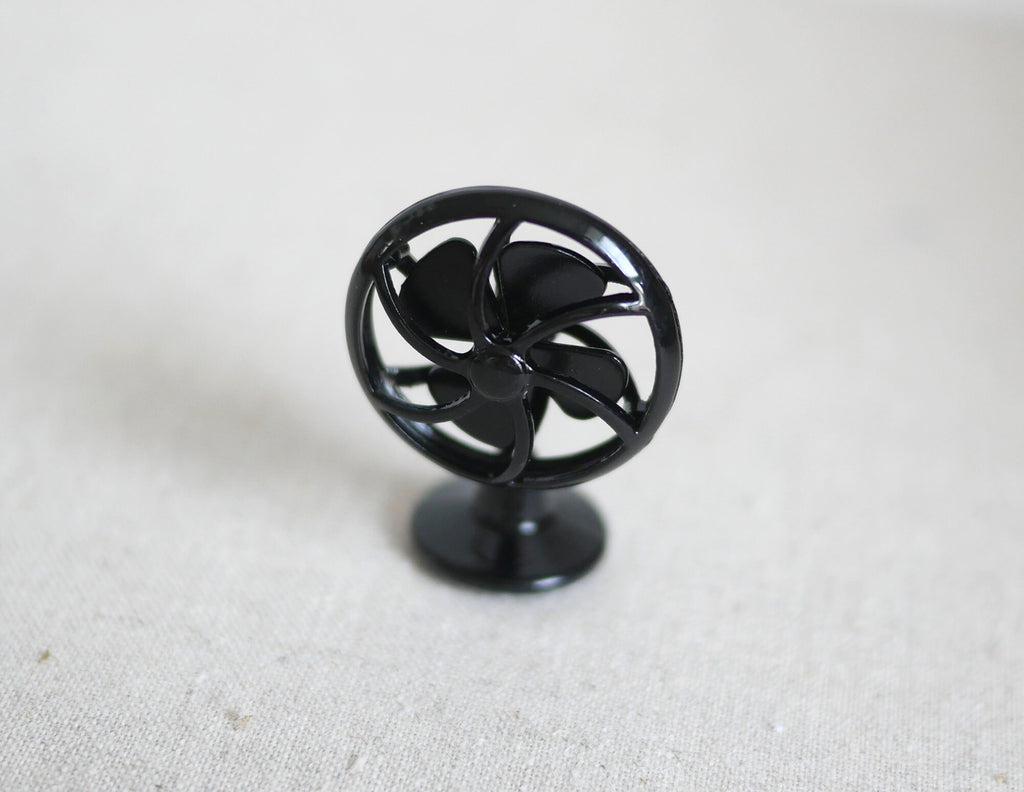 Dollhouse old style fan 1:12 scale miniature  (black) - C094
