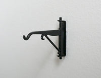 Dollhouse Metal Wall Bracket Miniature Metal Hook 1:12 Scale Hardware (Black) - C094