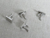 Dollhouse miniature 1:12 scale Metal Hook, Metal Bracket, metal rack set of 4 - E065