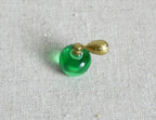 1:12 Scale Miniature Perfume Bottle with Atomizer, 9/16 inch tall, DIY Dollhouse Supply (green)